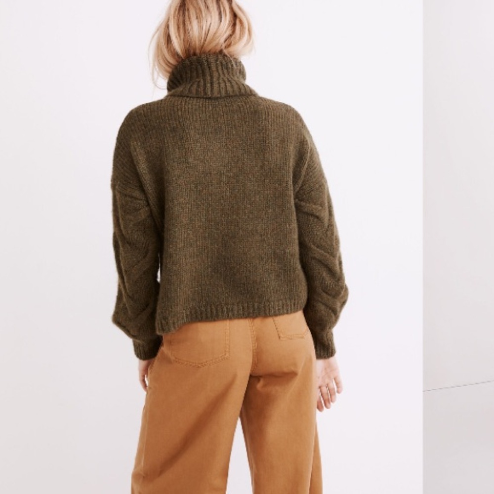 Madewell Somervell Modern Cable Turtleneck Sweater Size S - Picture 4 of 9